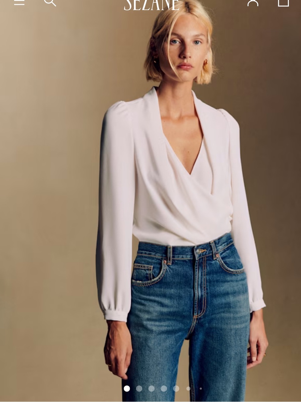 Sézane Abelia blouse in white
